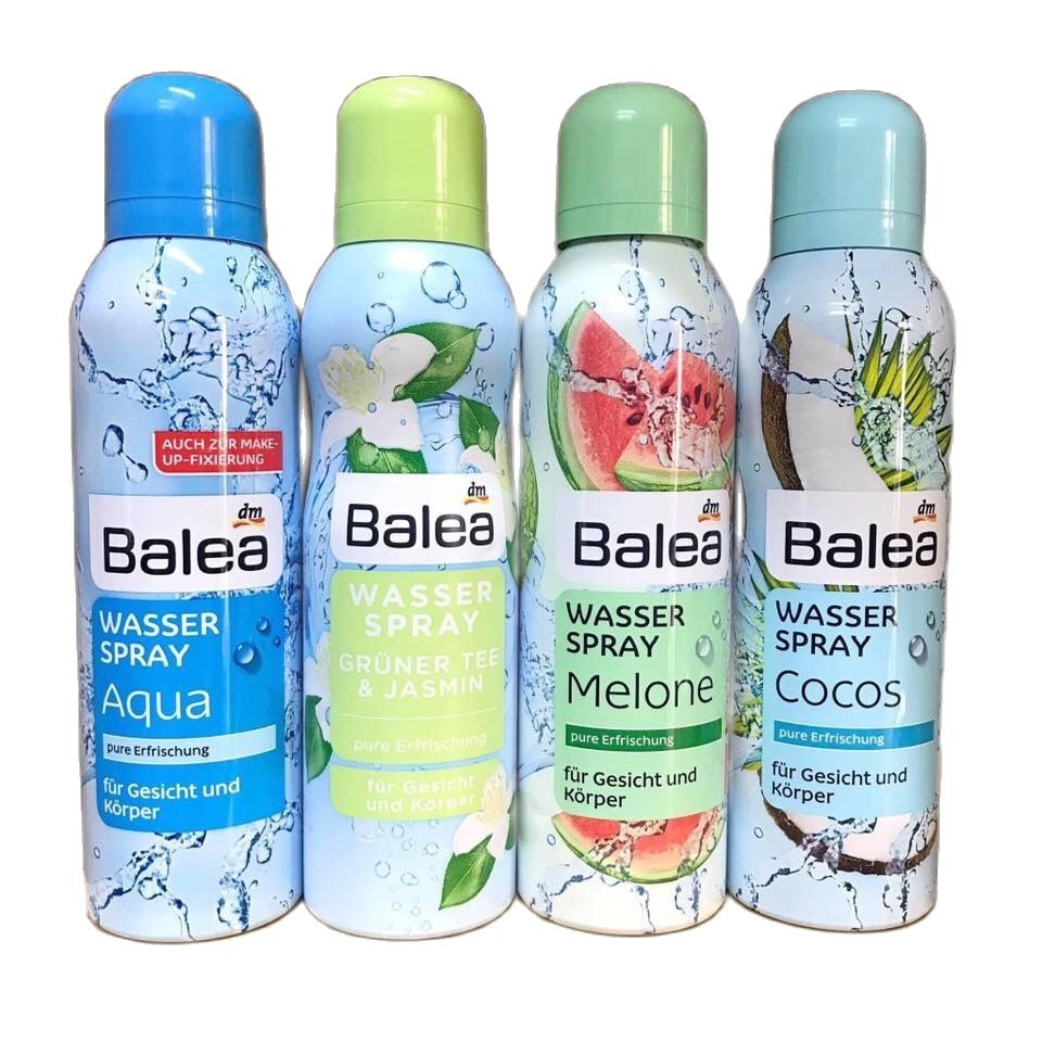Xịt khoáng cấp ẩm 100% tinh khiết Balea Wasser Spray Đức 150ml - Hàng nội địa chính hãng