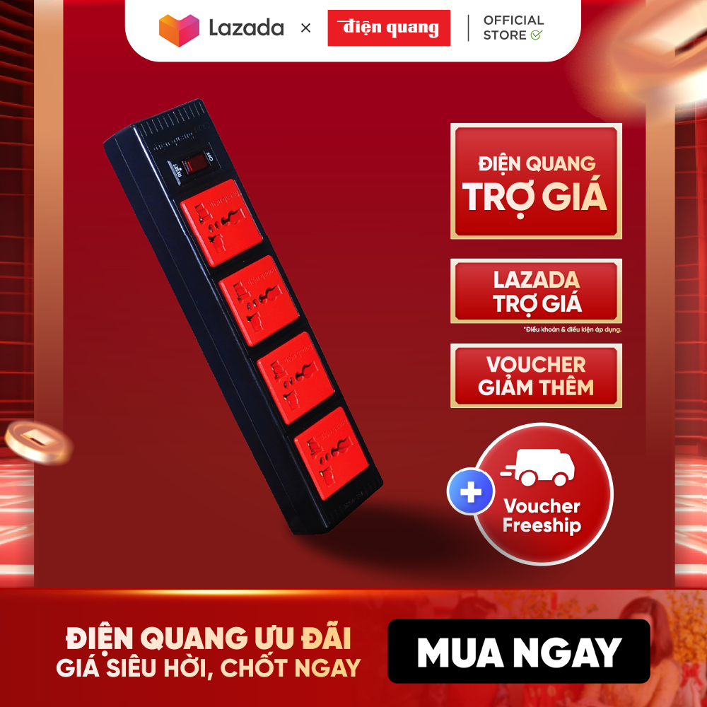 Ổ cắm điện quang eco đq esk 5br 43eco