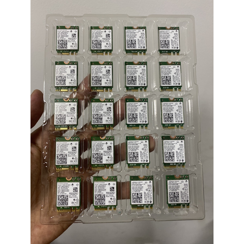 Card wifi intel ac 3168 ac7260 ac8260 ac9260 ax200 ax210 khe m2 cho laptop - thiết bị thu wifi cho máy tính wifi 6e