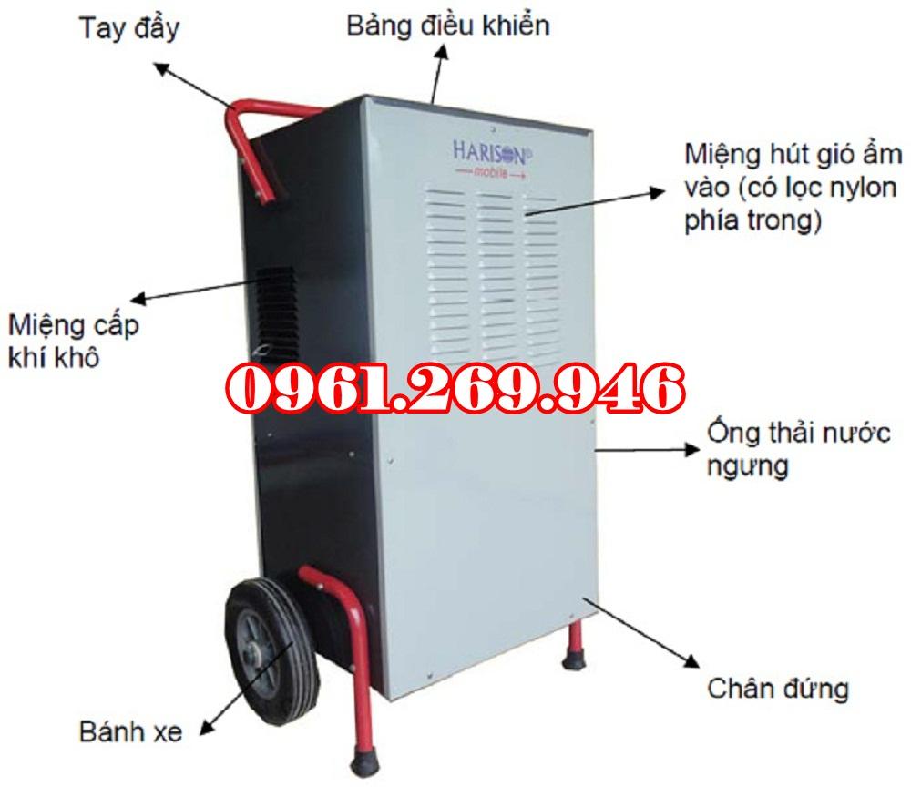 Máy hút ẩm công nghiệp harison hd-100bm
