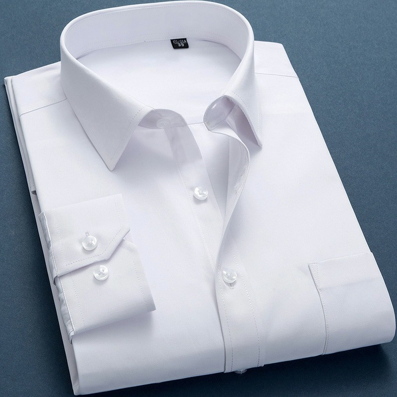 【sẵn sàng】 Áo sơ mi nam nữ dài tay unisex sơ mi công sở form rộng basic trơn kiểu Hàn Quốc TRENDYMAN vải lụa mềm mại