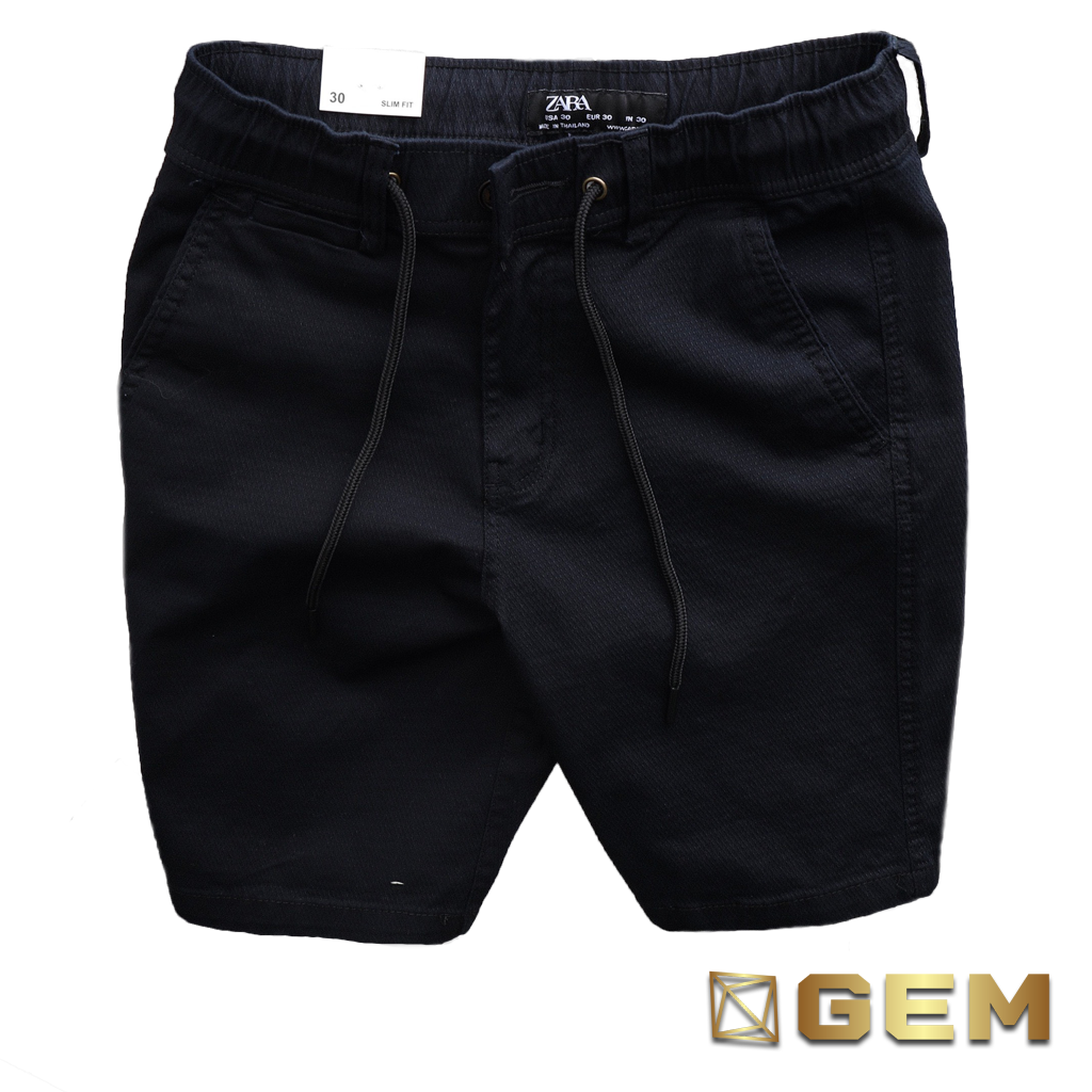 Quần short nam kaki lưng thun co giãn thoải mái quần đùi nam lưng thun chất kaki co giãn vân sọc chuẩn form