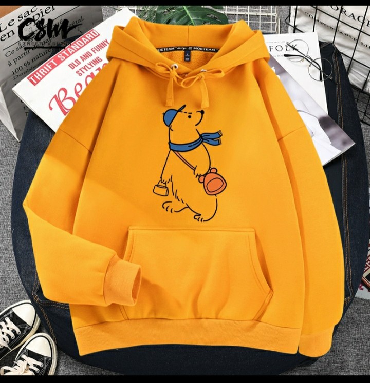 Áo hoodie gấu đi chơi chất nỉ bông dày siêu ấm 59