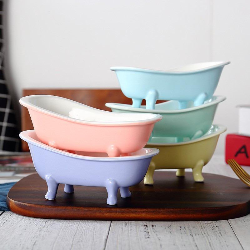 Bồn tắm sứ cao cho hamster - hồng