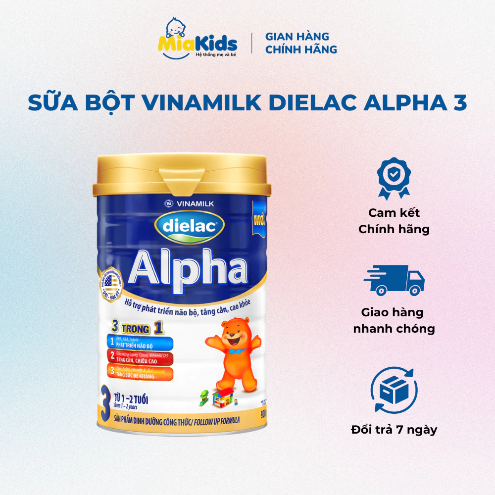 Sữa Bột Dielac Alpha 3 900g - Dành cho bé 1-2 tuổi - Test