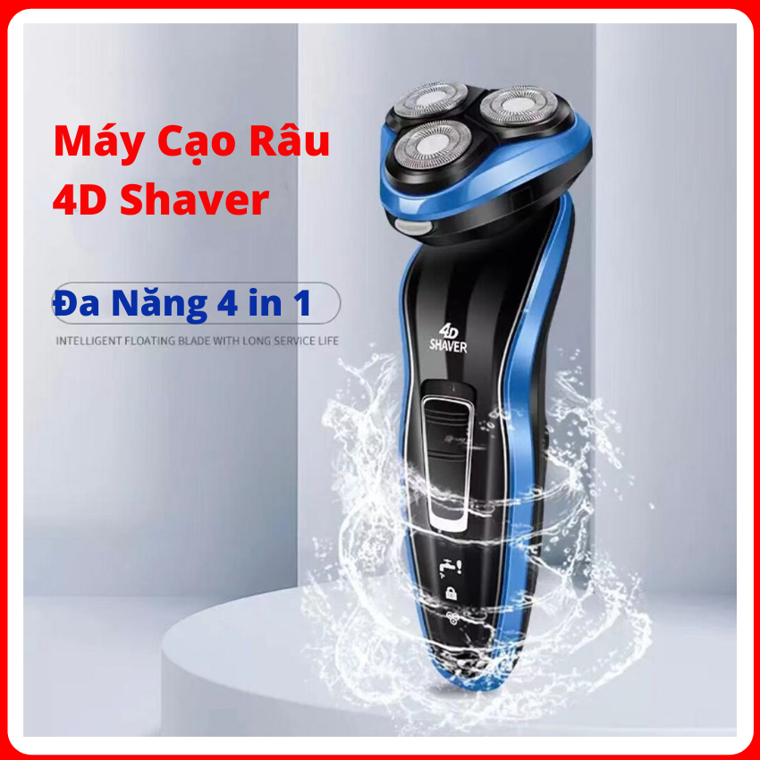 Máy cạo râu nam chính hãng 4d shaver máy cạo râu đa năng 4in1 pin sạc cr14, dientutunam