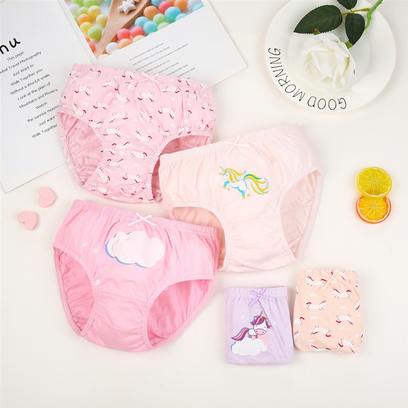 [HCM]Set 5 quần lót bé gái Hàn Quốc 100% vải cotton thoáng mát an toàn cho sức khỏe của bé mẫu Ngựa Pony