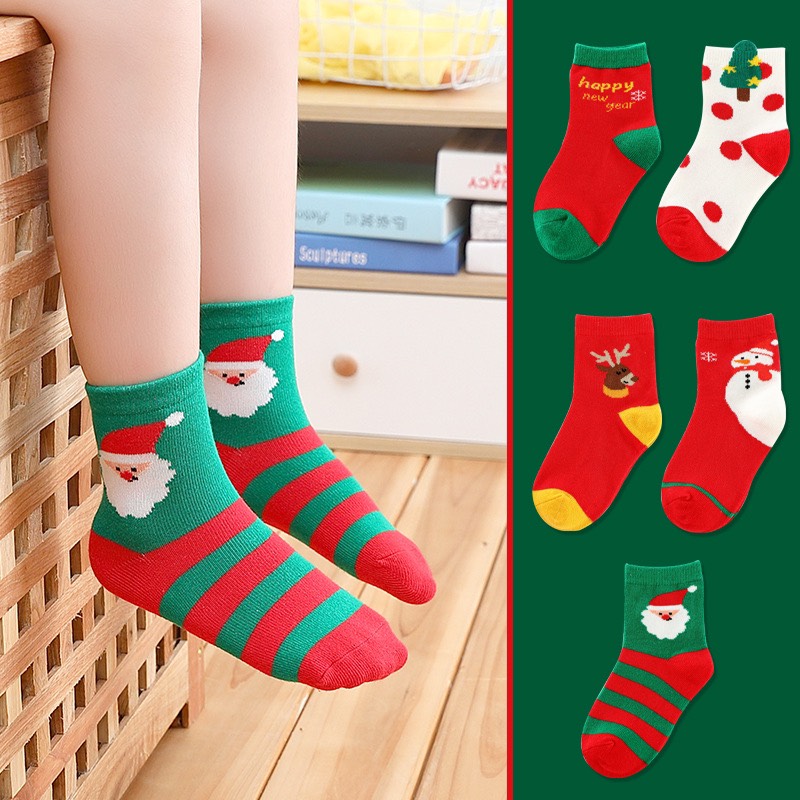 1 Đôi tất noel cao cổ cho bé hàng QC