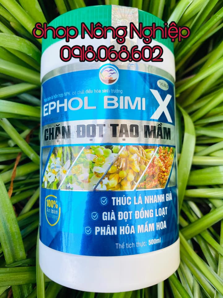 Phân bón lá EPHOL BIMIX giúp lá nhanh già, chặn đọt, tạo mầm hóa, kích ra hoa 500ml