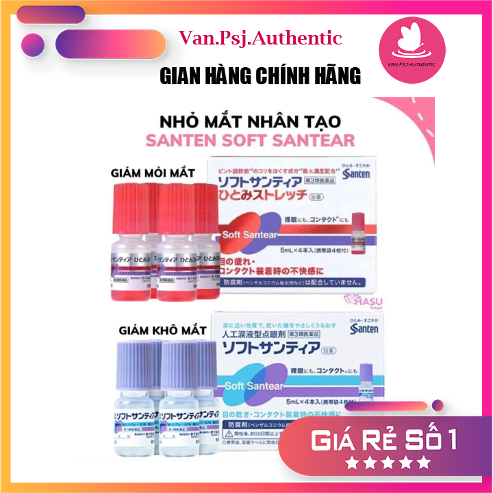 - nước nhỏ mắt nhân tạo santen soft santear