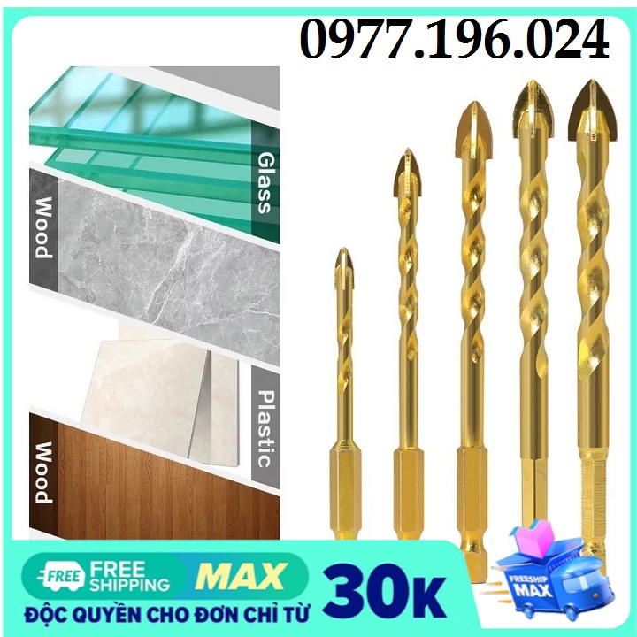 Mũi khoan gạch men - mủi khoan đa năng bộ 5 mũi