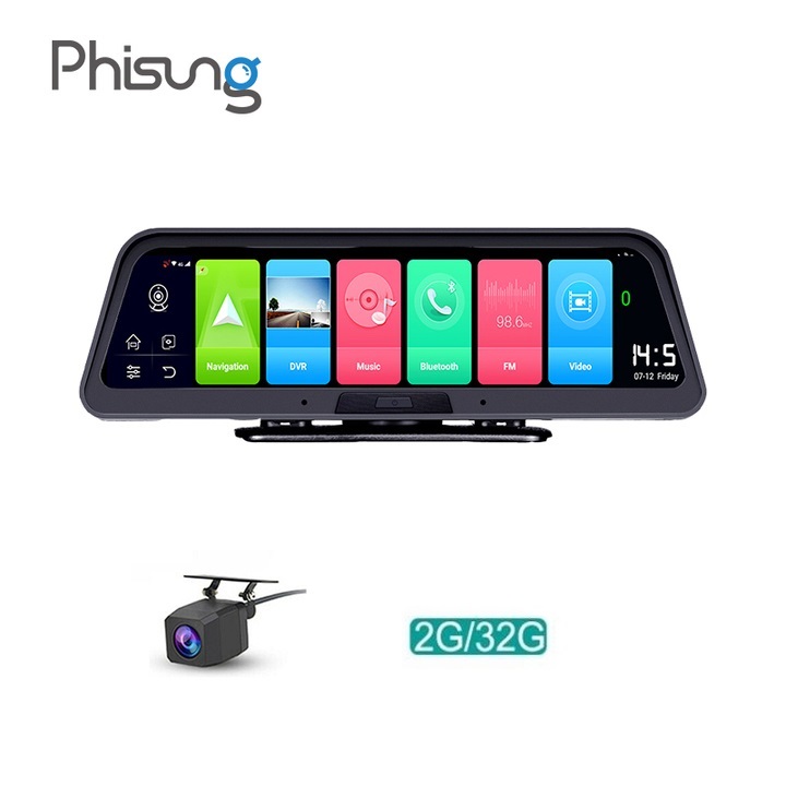 Camera hành trình đặt taplo ô tô, xe hơi cao cấp nhãn hiệu Phisung Q98, 4G, Wifi, GPS ,10 inch
