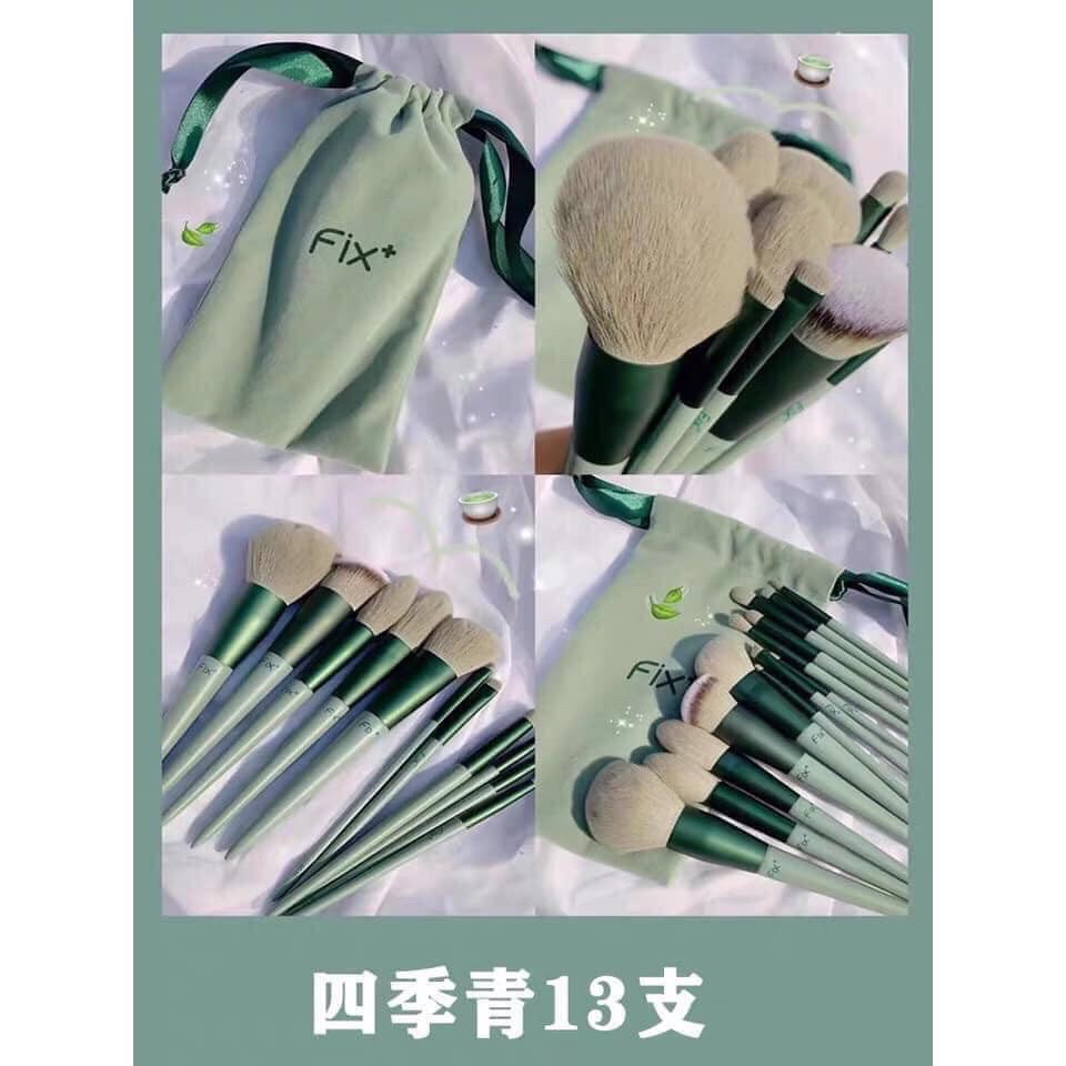 Bộ cọ trang điểm xanh 13 chi tiết