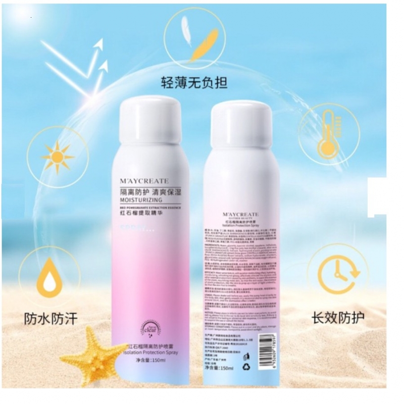 Xịt chống nắng trắng da maycreate cn 50 150ml