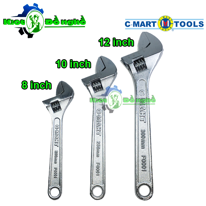 Mỏ lết c-mart f0001 8+10+12 inch - kiot đồ nghề