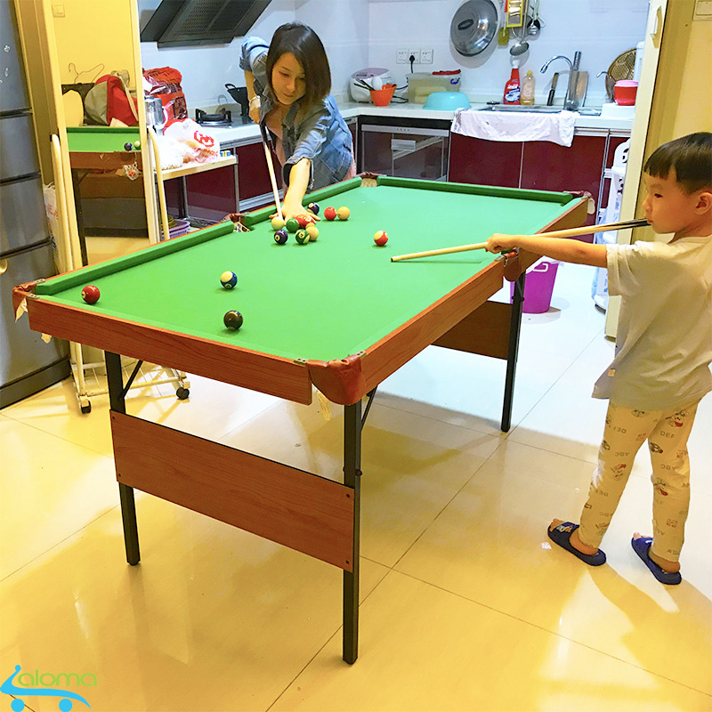 Đồ chơi bàn Bi-A mini 1.4m bằng gỗ mặt nỉ Dùng cho cả người lớn và trẻ nhỏ có thể mang đi xa