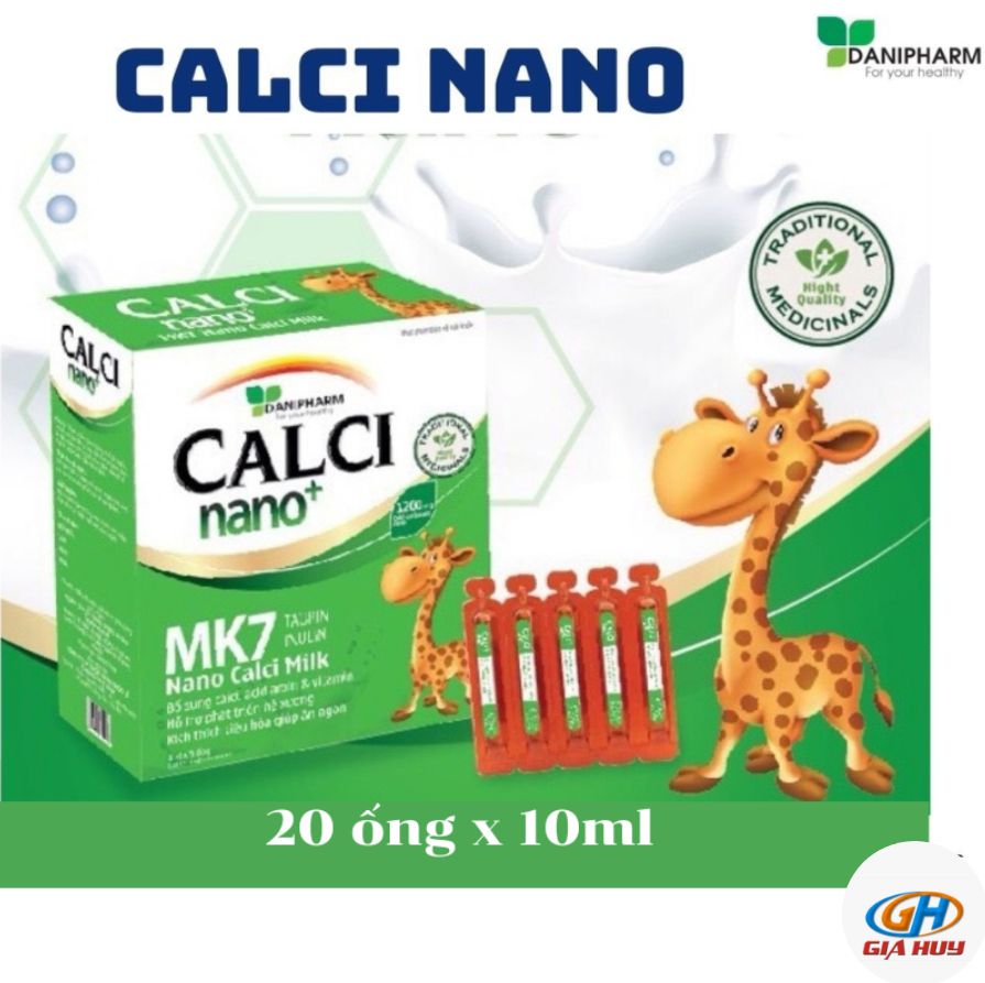 Canxi nano mk7 DANIPHARM, canxi milk cho bé ăn ngủ ngon