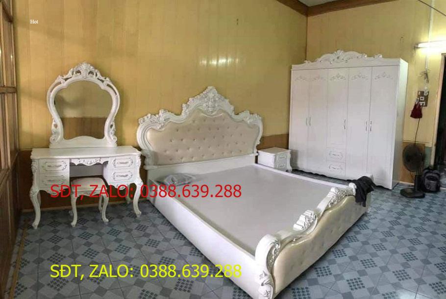 combo bộ giường tủ tân cổ điển 02 .