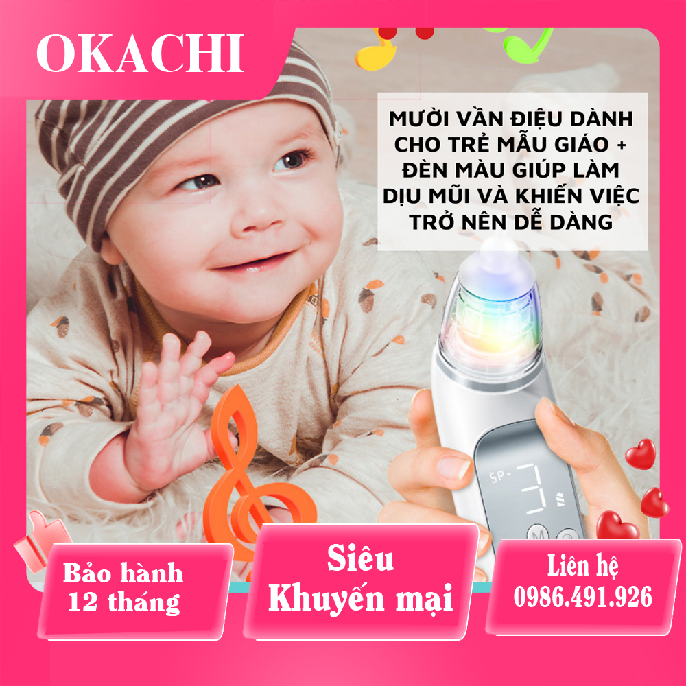 Máy hút mũi cho bé, máy hút mũi cho trẻ sơ sinh, dụng cụ hút mũi đờm cho trẻ