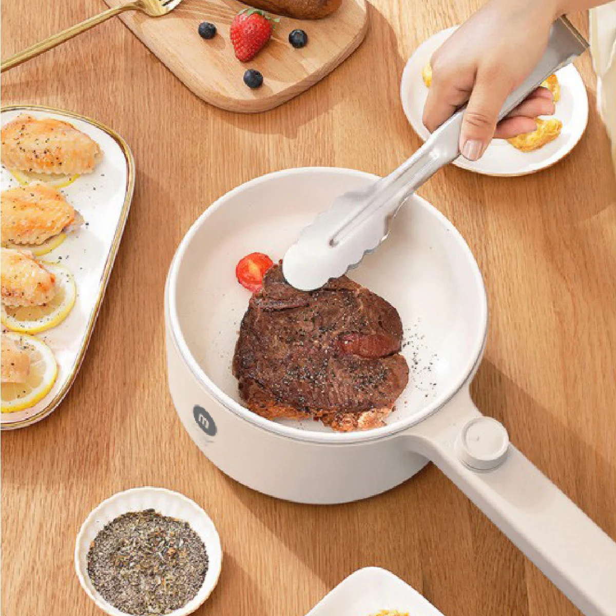 Nồi điện ceramic cao cấp Mishio MK271 nấu mỳ, nấu lẩu, nấu canh - hàng chính hãng