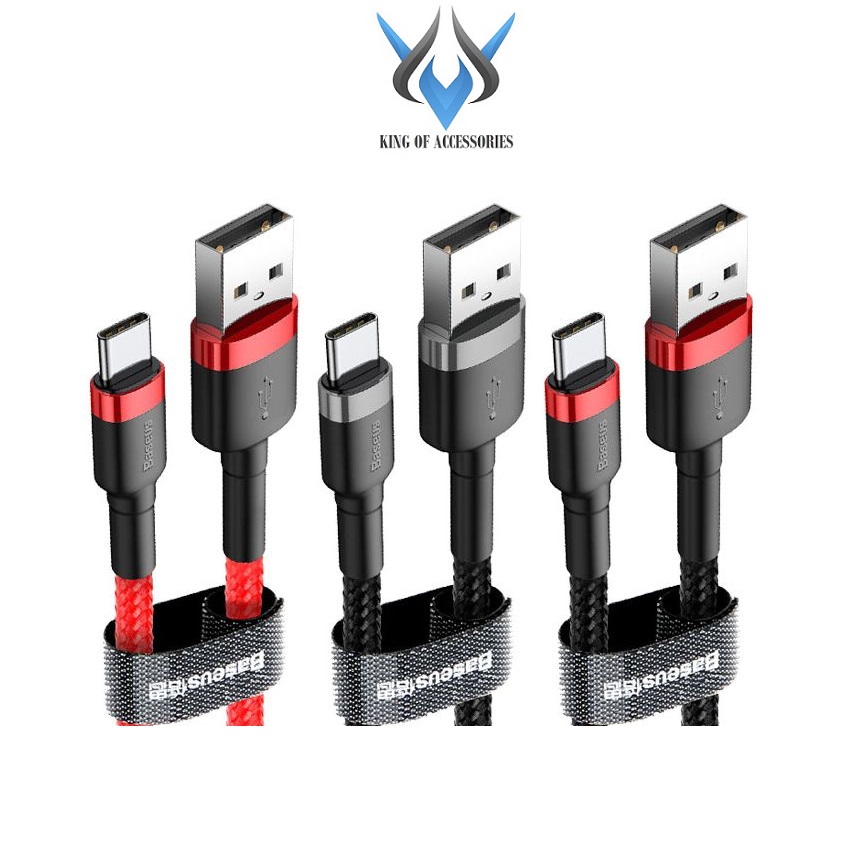 Cáp sạc nhanh và truyền dữ liệu Baseus Cafule Type-C dài 2m (3A QC 3.0) - Hãng phân phối chính thức - Nhất Tín Computer