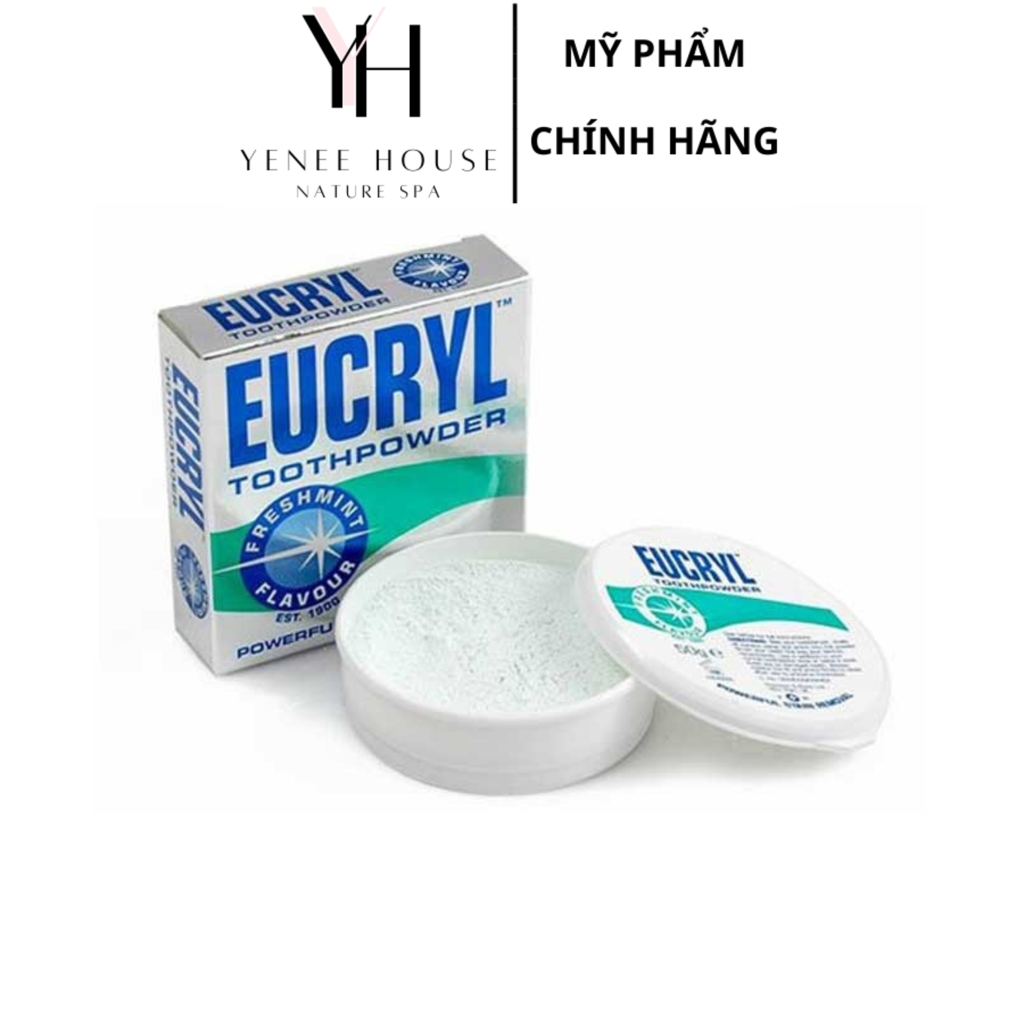 Bột Tẩy Trắng Răng Bạc Hà Eucryl Toothpowder .