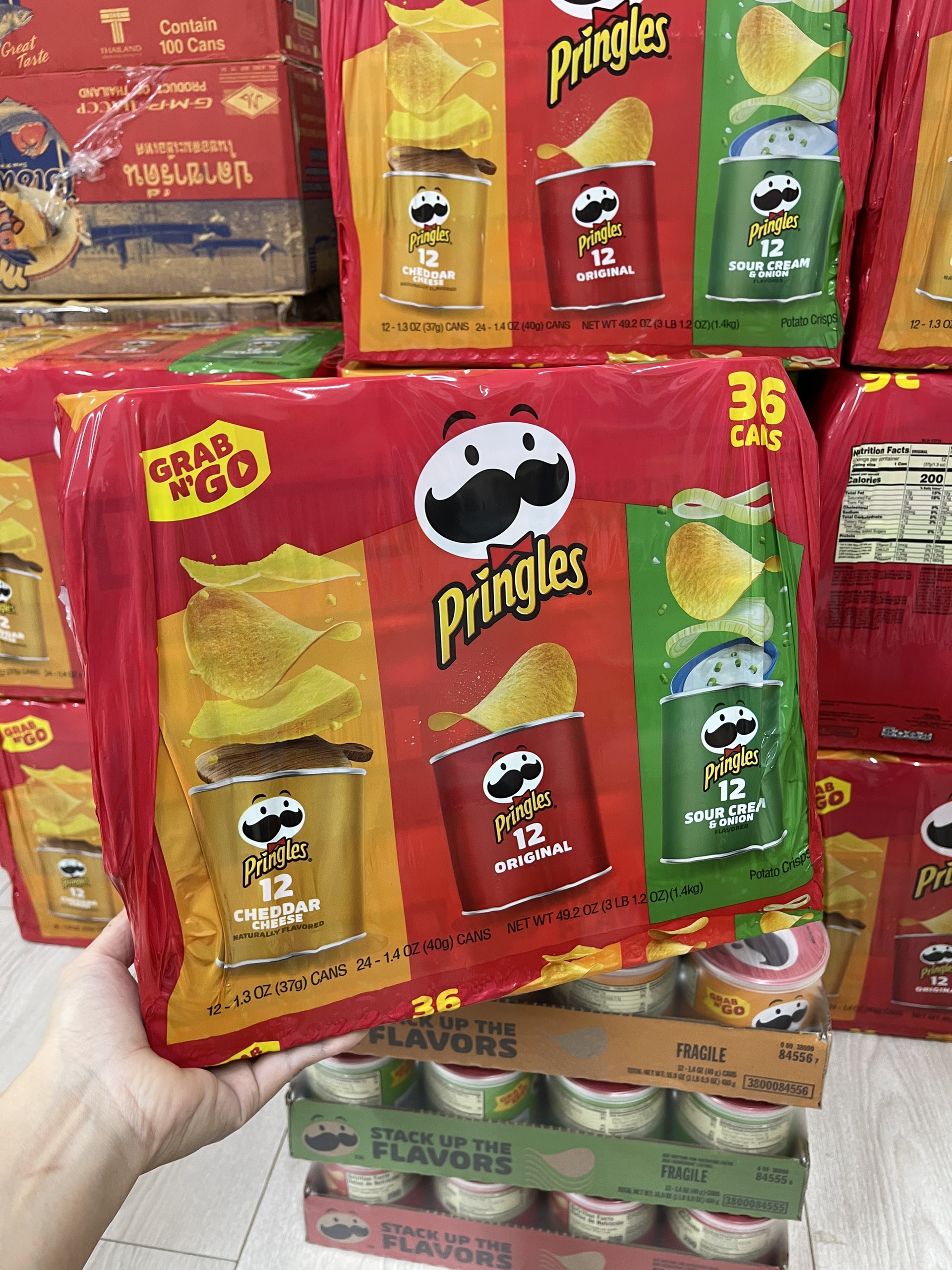 Lốc Snack khoai tây Pringles ( x 12 lon )( x 36 lon ) _ NHẬP MỸ 🗽✈️