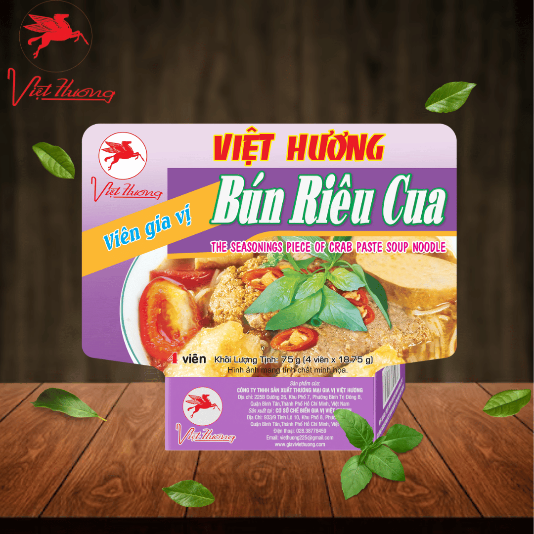 Shrimp paste noodle soup seasoning piece of Việt Hương 75g