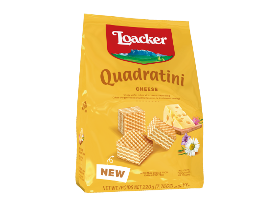 Bánh xốp nhập khẩu nước Ý Loacker Cheese - kiểu như Lindt, Merci, Lago, Ritter Sport, Danisa, Karo bánh xốp phô mai 125g