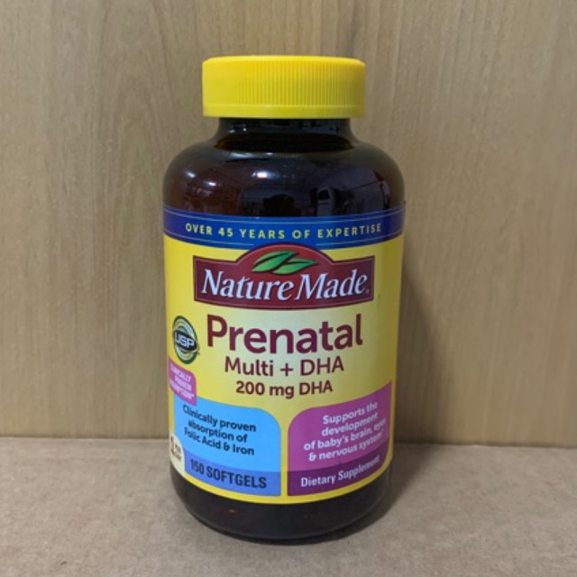 [HCM] Viên Uống Bổ Cho Bà Bầu Nature Made Prenatal Multi Dha - Mẫu Mới