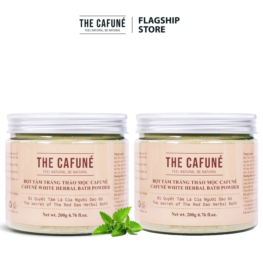 Combo 2 Hủ Bột tắm trắng thảo mộc Cafuné - chiết xuất 100% thảo mộc tự nhiên, dưỡng trắng mịn da , giúp da đều màu
