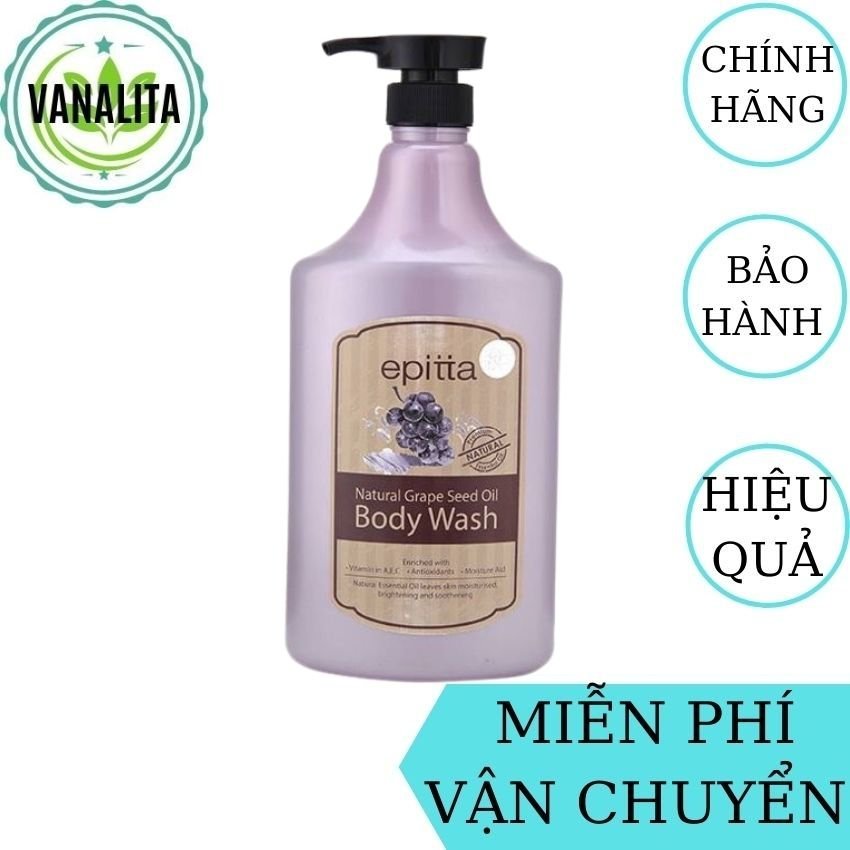 Sữa Tắm Trắng Da Epitta 1200ml Malaysia VANALITA giúp cải thiện làn da khỏe mạnh, trắng sáng, cấp ẩm và dưỡng chất cho da