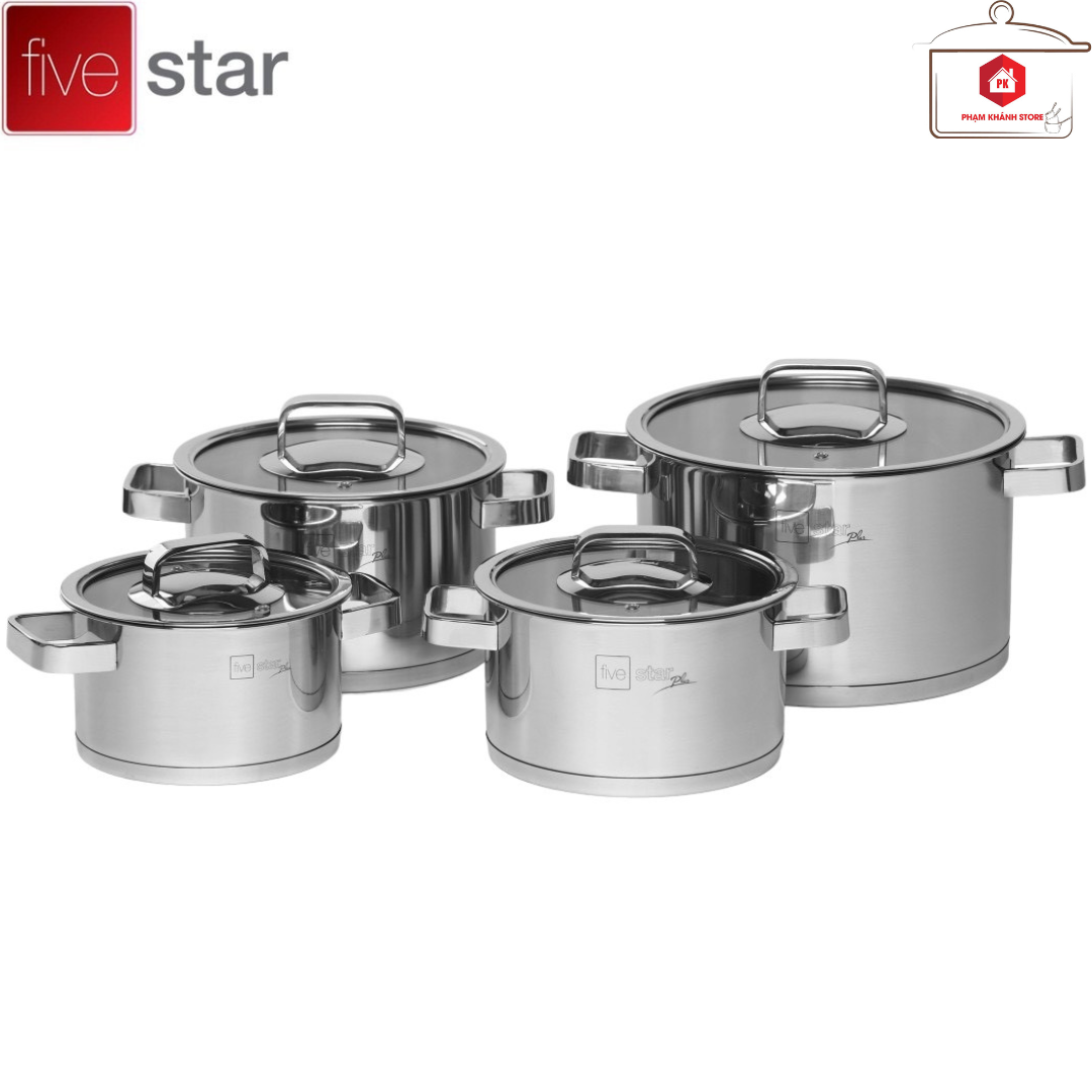 Bộ 4 nồi inox 304 cao cấp fivestar b4.lv-3304