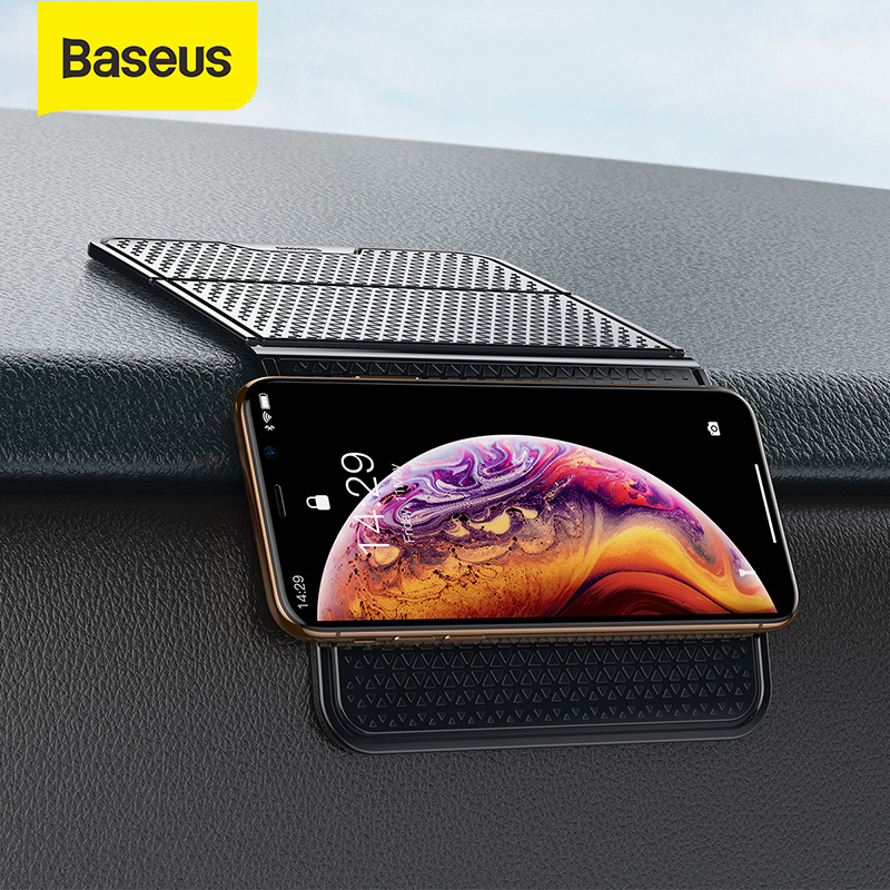 Baseus Reusable Paste Car Phone Holder for Cell Mobile Phone Car Wall Desk Sticker Multi-Function Nano Rubber Pad Car Mount Holder Stand