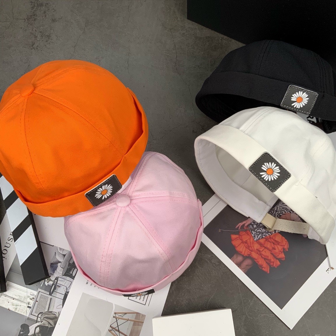 Mũ Dáng Tròn ALL STAR  Phong Cách Retro Hàn Quốc Cá Tính, Nón bo tròn Retro