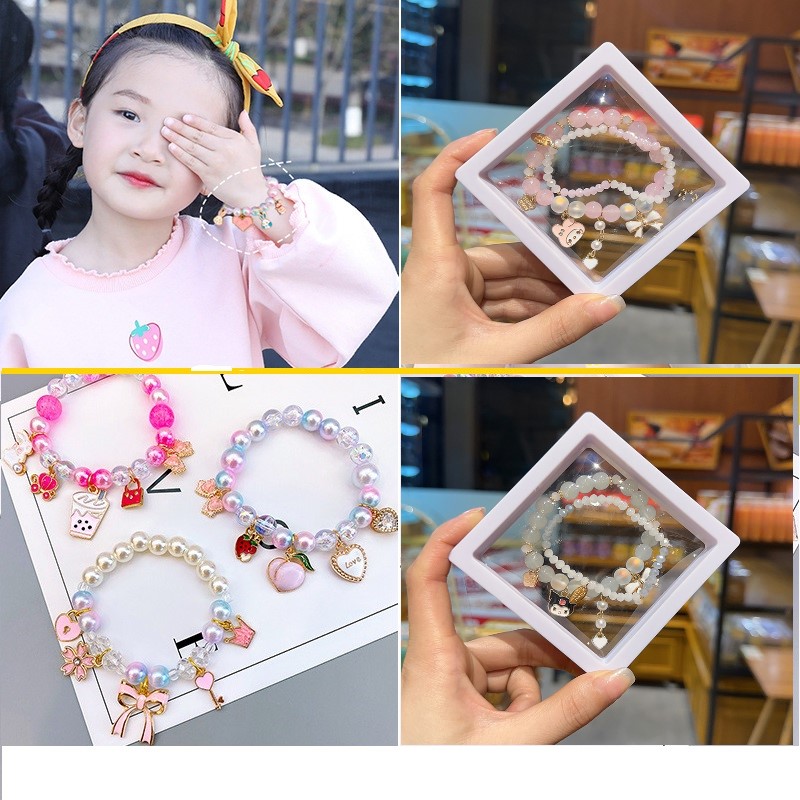 Vòng, lắc tay cho bé gái hình con vật, trái cây, trà sữa.