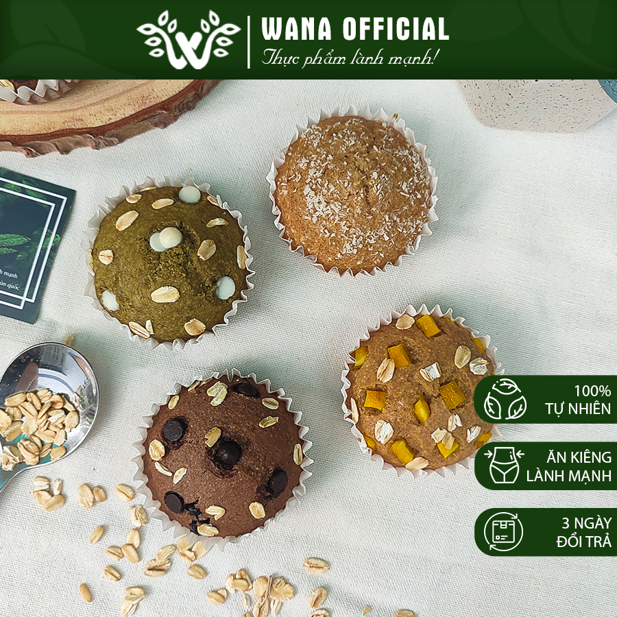 Bánh muffin yến mạch ăn kiêng Wana, Oat Muffin