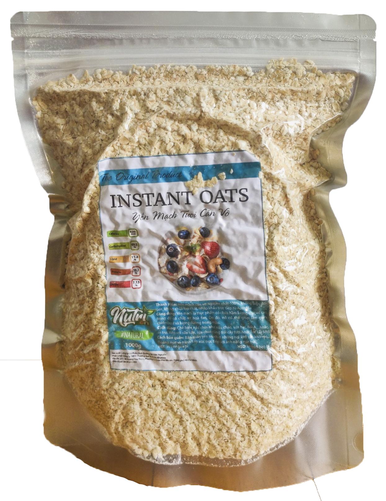 Yến mach cán vỡ nguyên chất nhập khẩu Úc thương hiệu Nutrion 1000g