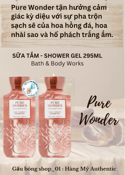 Sữa tắm bath and body works pure wonder 295ml