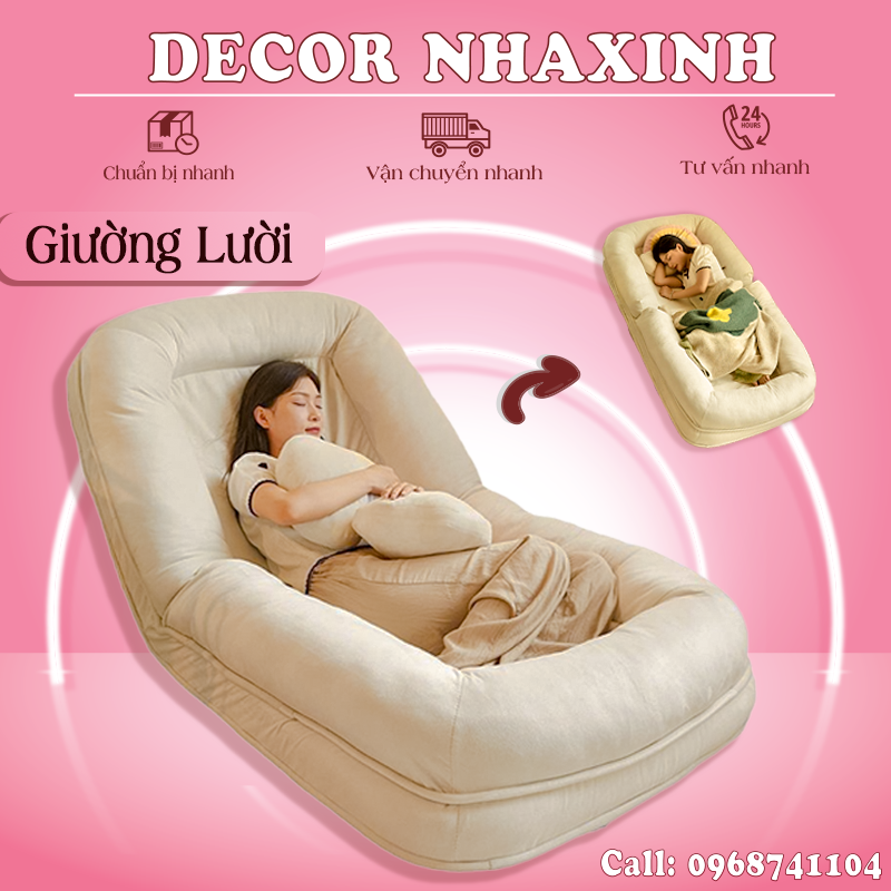 Ghế Lười Tatami Ghế Sofa Lười Ghế Ngooig Bệp Kiêm Giường Ngủ Ghế Sofa Giường Gấp Gọn Có Khoá Vệ Sinh Điều Chỉnh Tựa Lưng Nội Thất Hiện Đại