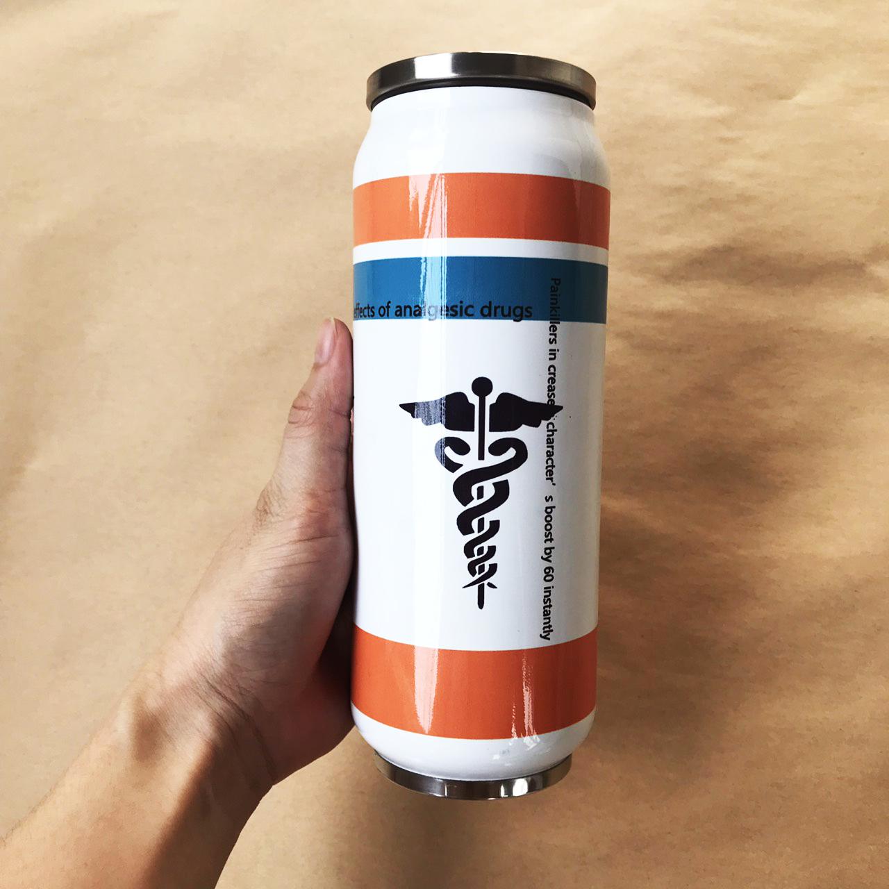 Bình giữ nhiệt painkillers pubg size 500ml - bình nước pubg tiếp sức chạy bo