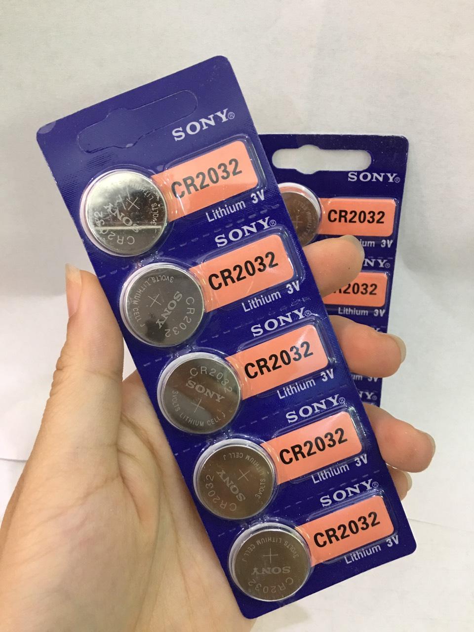 Pin cr2032 sony lithium 3v , pin cúc áo sony 3v cr2032