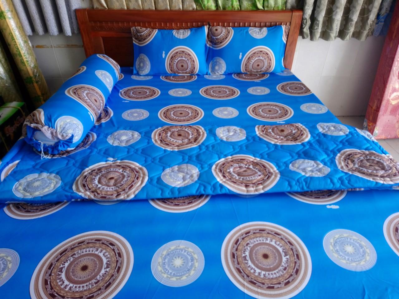 Bộ drap thun hàn quốc loại 1 có mền 1m8 x 2m