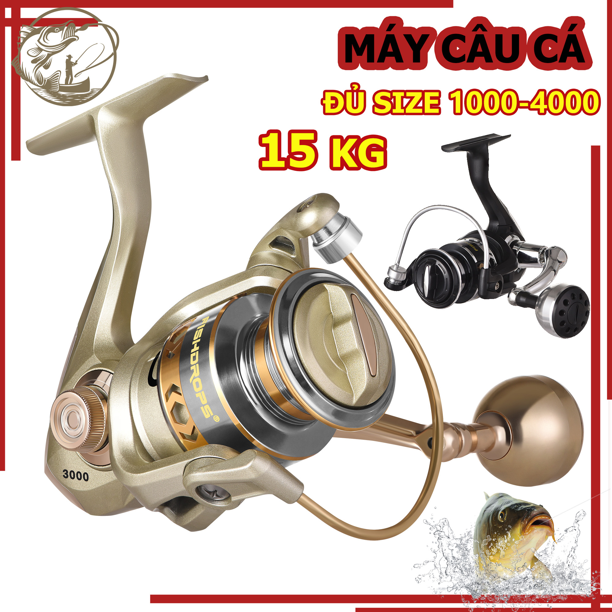 Fishdrops Máy Câu Cá Máy Câu Đứng, Máy Câu Nước Mặn Trọng Lượng Nhẹ