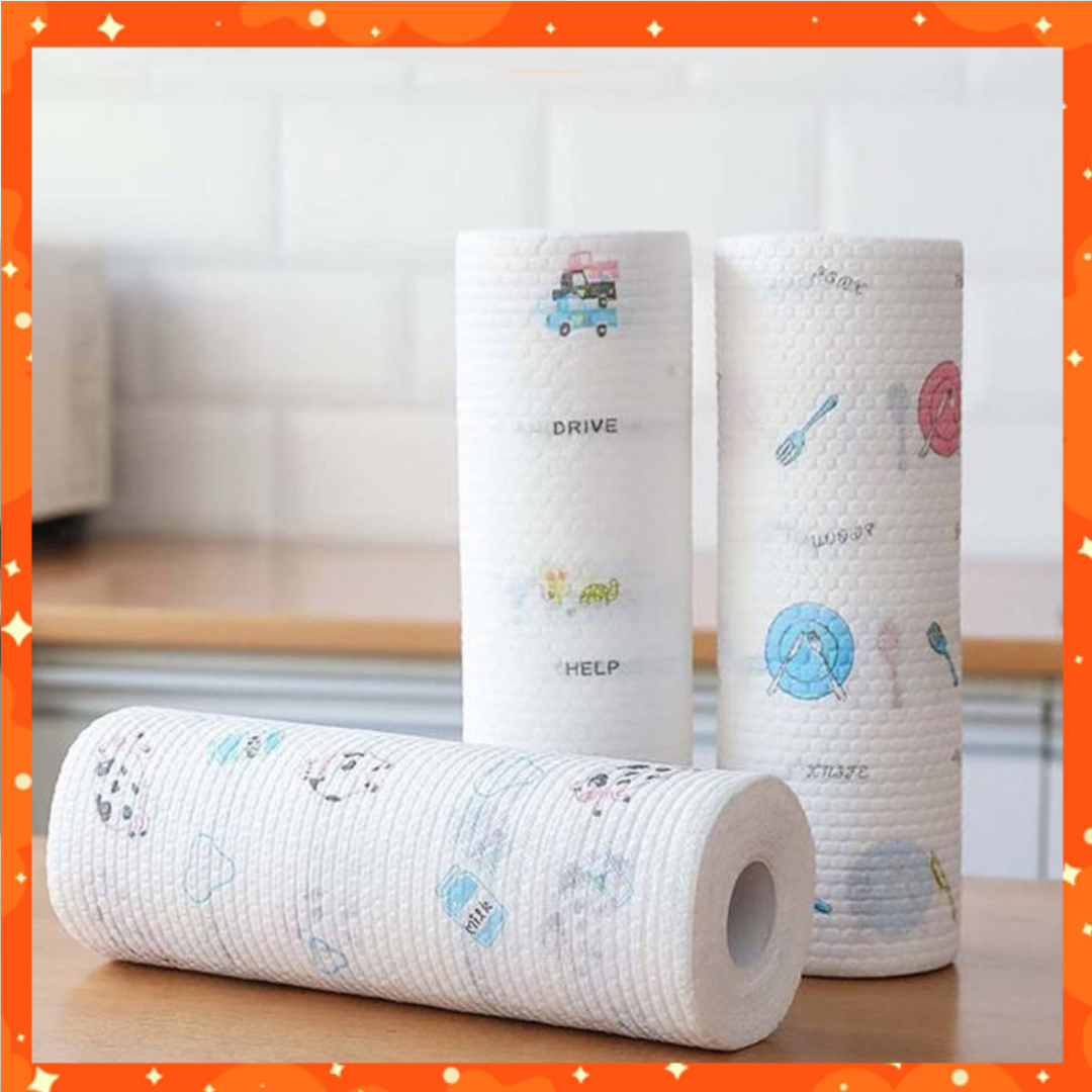Cuộn Khăn Giấy Lau Nhà Bếp Đa Năng 20cm Dùng Để Lau Sàn Nhà, Lau Xe, Nhà Tắm, Nhà Bếp, Chén Dĩa, Tay