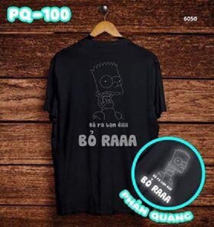 Áo phông phản quang in chữ bỏ ra Chất cao cấpHT5990