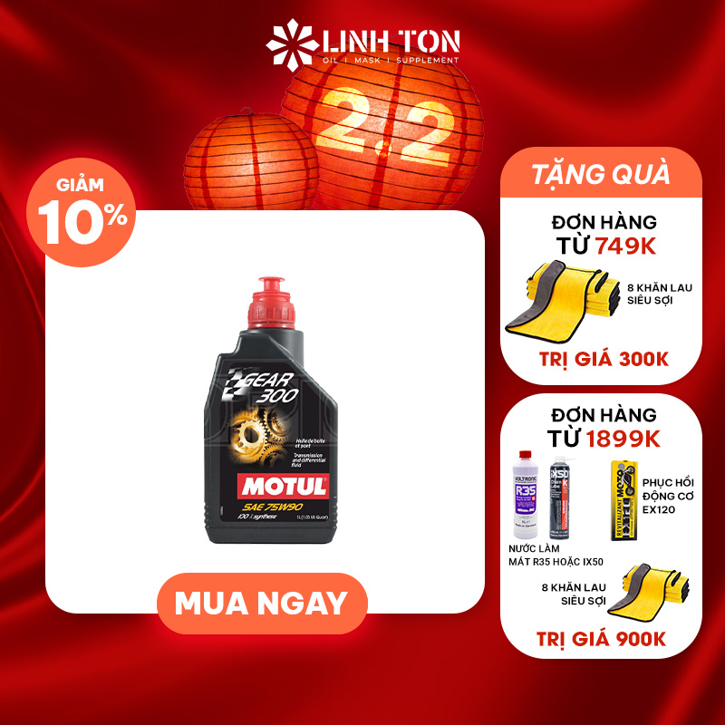 [HCM]Nhớt hộp số (nhớt lap) cao cấp (gốc Ester) xe tay ga Motul Gear 300 75W90 1L