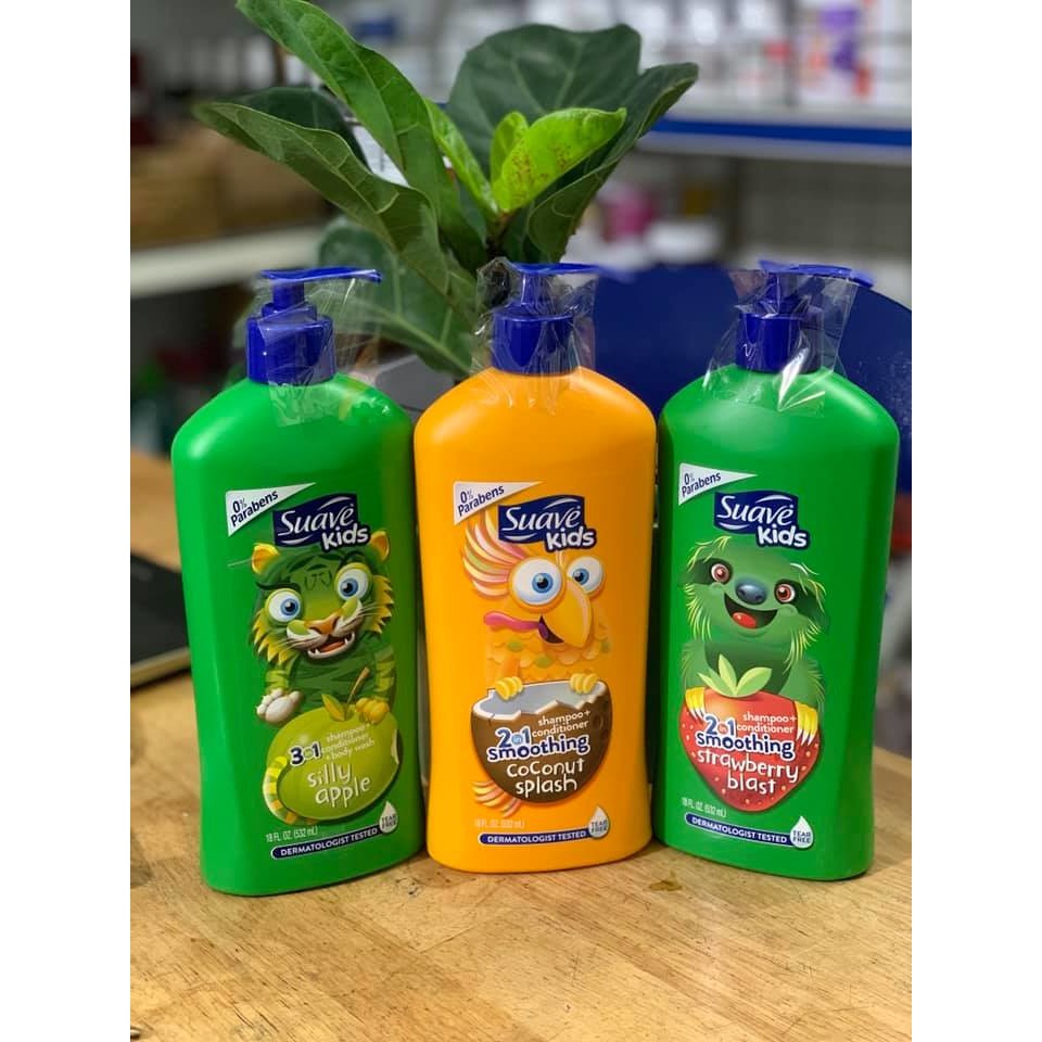 Sữa tắm gội cho bé 3 trong 1 suave kids 532ml