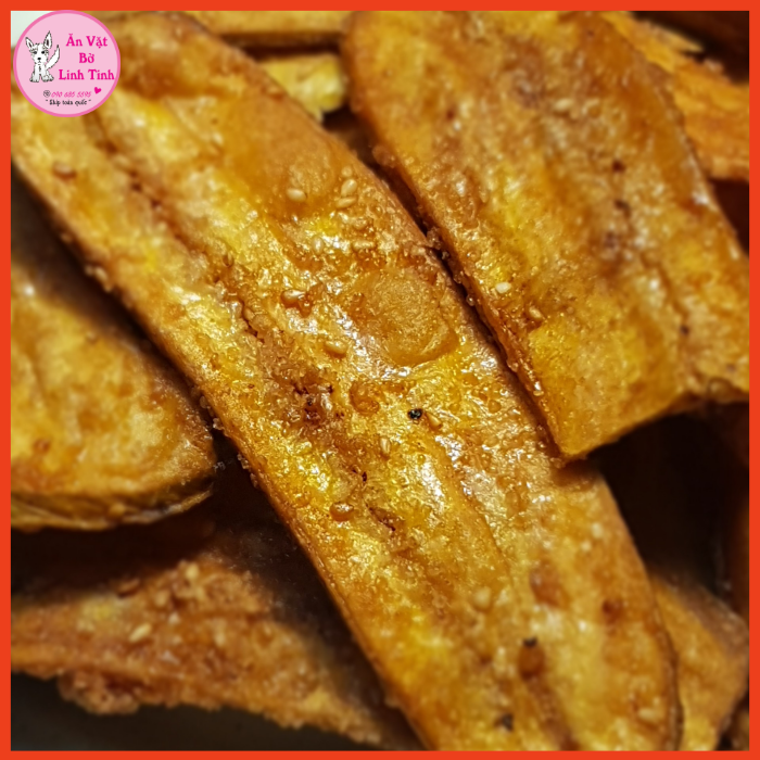 Chuối sấy mè gừng giòn rụm thơm ngon 500gr