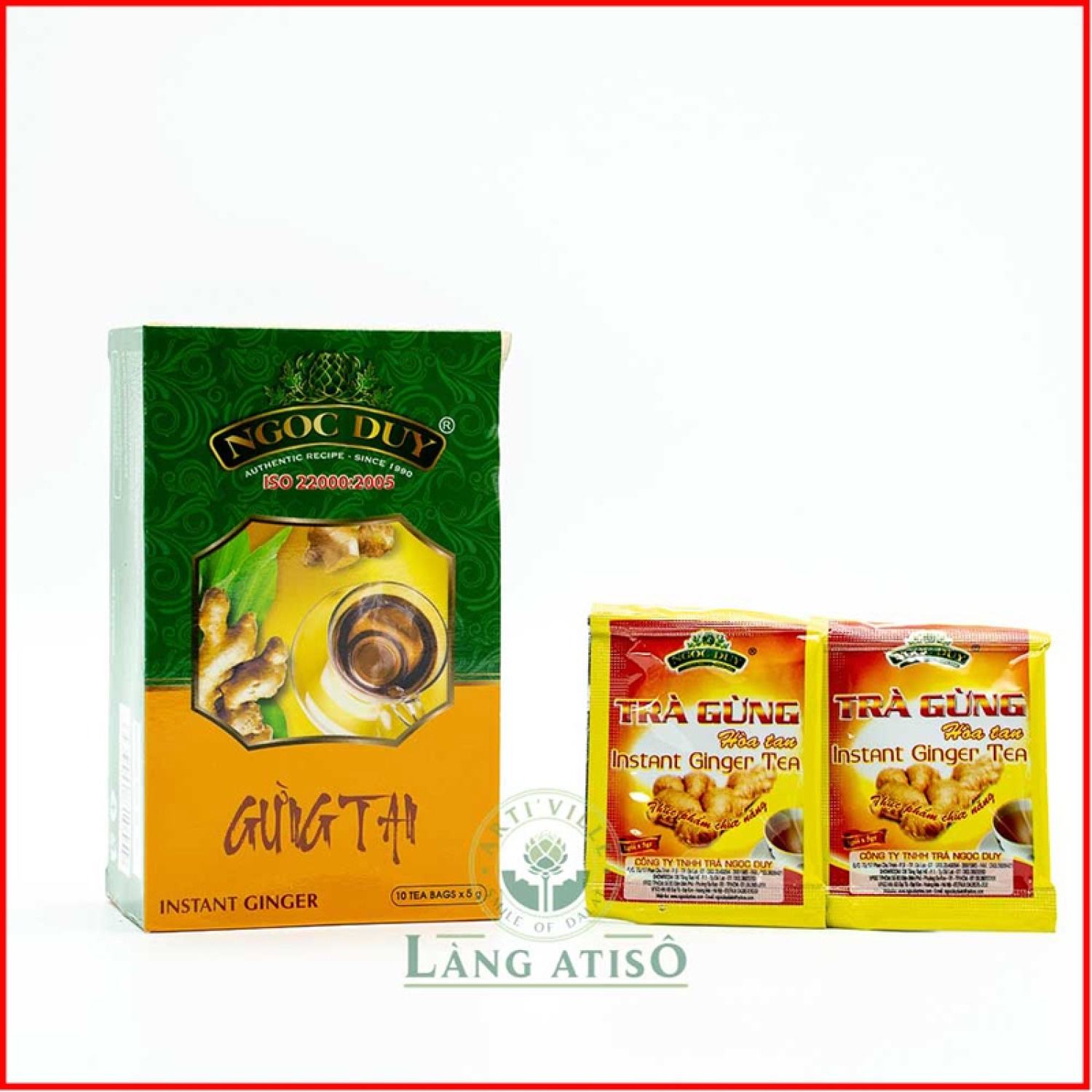 Trà gừng tự nhiên hòa tan ngọc duy hộp 10 gói